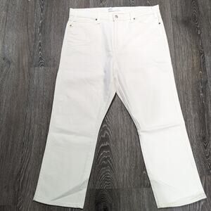Levi Signature Women's Heritage High Rise Straight Cream Stretch Jeans Size 18